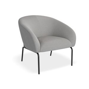 Solace Cloud Grey Armchair - Matt Black Legs
