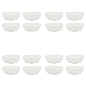 16pc Ecology Fine Bone China Canvas Sauce Bowls 7x3.5cm - White
