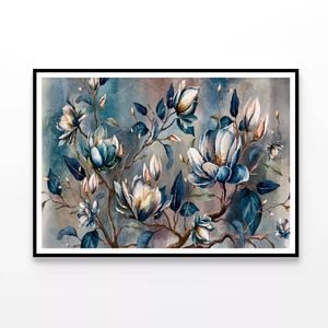 Branch of Watercolor Flowers  Print 100% Australian Made 120x90cm  (Poster)