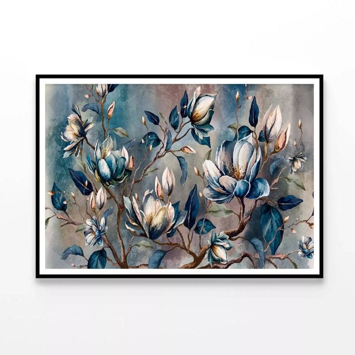 Branch of Watercolor Flowers  Print 100% Australian Made 120x90cm  (Poster)