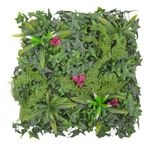 UN-REAL 50 x 50cm Pink Mixed Leaf Artificial Hedge