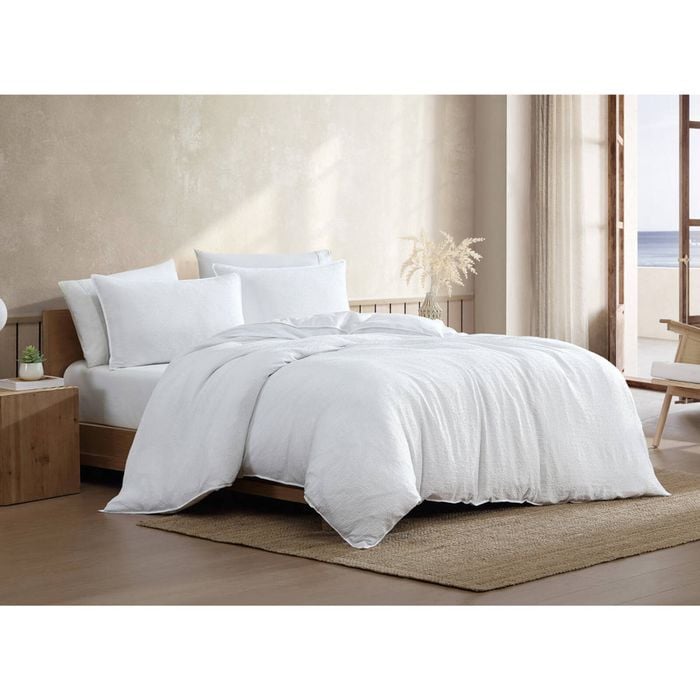 Ardor Boardwalk Quilt Cover Set - White - Queen