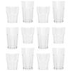 Argon Tableware 12pc Reusable Plastic Tumblers & Highball Glasses Set