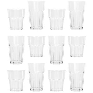 Argon Tableware 12pc Reusable Plastic Tumblers & Highball Glasses Set