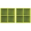 2x 2PK Dexas 9.5cm Silicone Ice Tray Mould XL Cube - Green