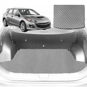 6D Diamond Car Boot Mat for Mazda 3 (BL)2009-2013-Cargo Mat-Grey-Outback GT