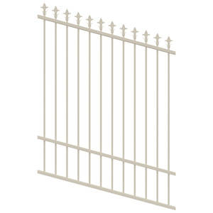 ProtectorAl 0350-1200W x 1500H Surfmist Spear Top Pool Fence Panel Raked Up to 15º