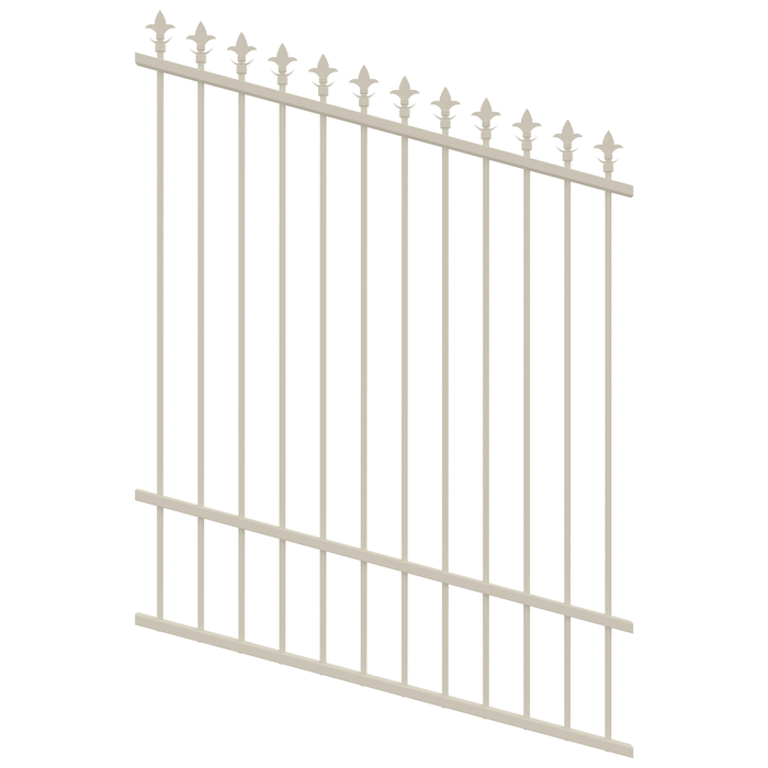 ProtectorAl 0350-1200W x 1500H Surfmist Spear Top Pool Fence Panel Raked Up to 15º