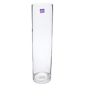 Glass Cylinder Vase 10x40cmH