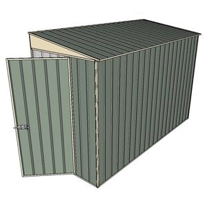 Build-A-Shed 1.2 x 3.0 x 2.0m Tunnel Shed Tunnel Hinged Door No Side Doors - Green