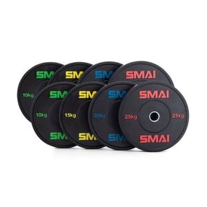 Smai Hd Bumper Plates Set - 140kg Mixed - Black