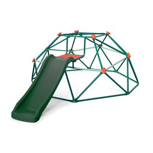 Plum Play Deimos Metal Dome Children Outdoor Climbing Frame 3y+ With Green Slide