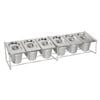 Vogue Wire Gastronorm Pan Stand Stainless Steel Free Standing 150x680x160mm Commercial Kitchen Food Prep Storage