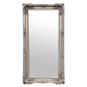 Elegant Collections Antique Silver Ornate Mirror