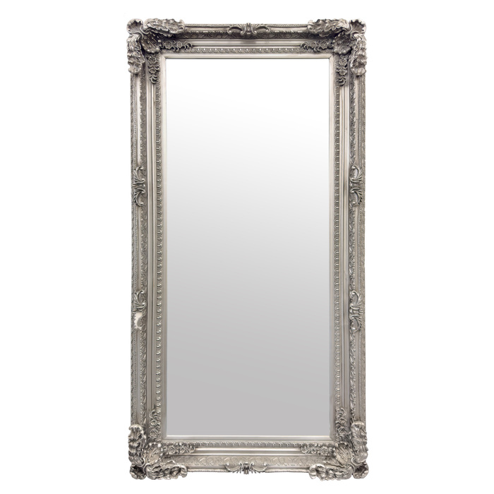 Elegant Collections Antique Silver Ornate Mirror