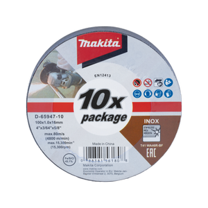 Makita 100 x 16mm Cut Off Discs - 10 Pack
