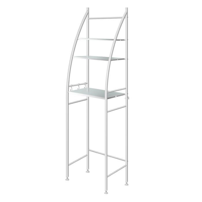 Duxta 3 Tiers Toilet Shelf Bathroom Rack in White Colour