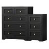 ALFORDSON 5 Chest of Drawers Bedside Table Set Black