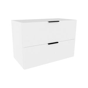 Lugna 512 x 750 x 380mm White 2 Drawer Storage Cabinet