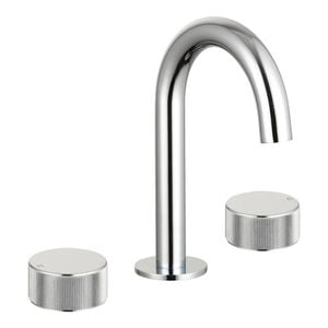 Mondella WELS 4 Star 7.5L/min Chrome Resonance 1/4 Turn Textured Handle Basin Set