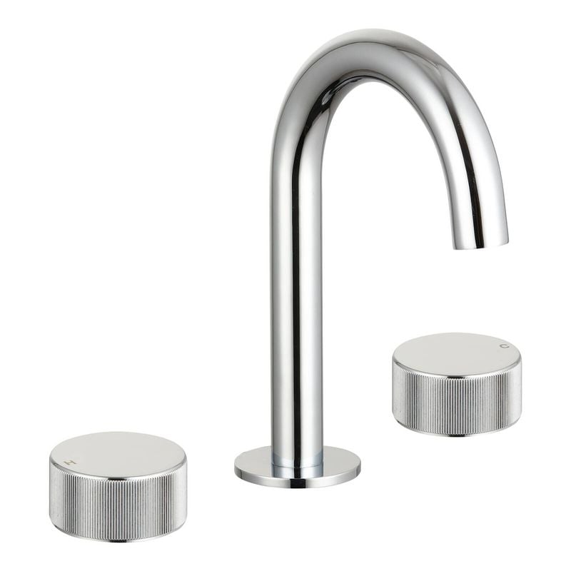 WELS 4 Star 7.5L/min Chrome Resonance 1/4 Turn Textured Handle Basin Set