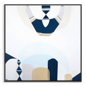 Artist Lane "Whitsunday Island  " by Ani Ipradjian - 41x41cm Black Framed Canvas