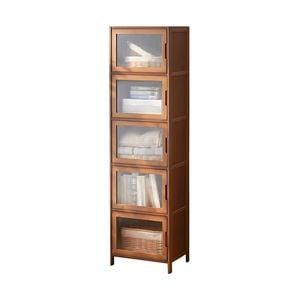Lauft 5-layer Storage Shelf Display Cabinet Cupboard Bookshelf Side Cabinets