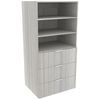 Lugna 1536 x 750 x 580mm Mist Ready to Assemble Robe Insert 2 Shelf 3 Drawer Unit