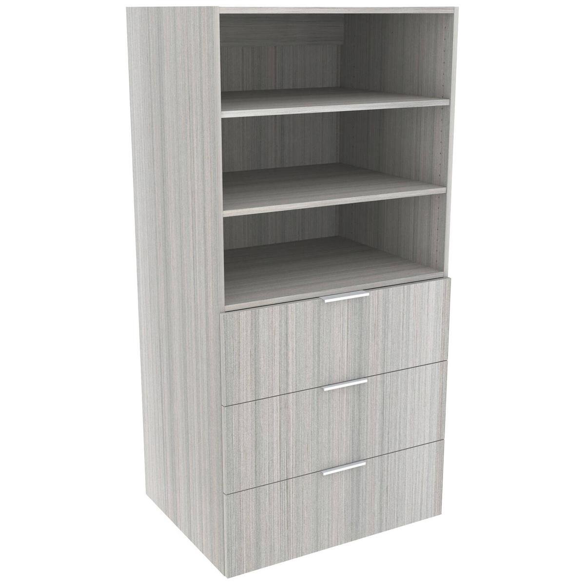 Lugna 1536 x 750 x 580mm Mist Ready to Assemble Robe Insert 2 Shelf 3 ...