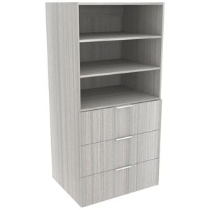 Lugna 1536 x 750 x 580mm Mist Ready to Assemble Robe Insert 2 Shelf 3 Drawer Unit