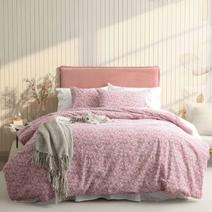 Park Avenue Egyptian Cotton Flannelette Quilt Cover Set Ditty Floral Super King