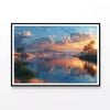 River, Trees, and a Sunset  Print 100% Australian Made 120x90cm  (Poster)