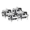 SOGA 4X 6.5L Stainless Steel Double Soup Tureen Roll Top Buffet Chafing Dishes