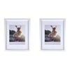 2PK Frankie & Me Wood Border 8x10'' Picture Frame Home/Office Photo Decor White