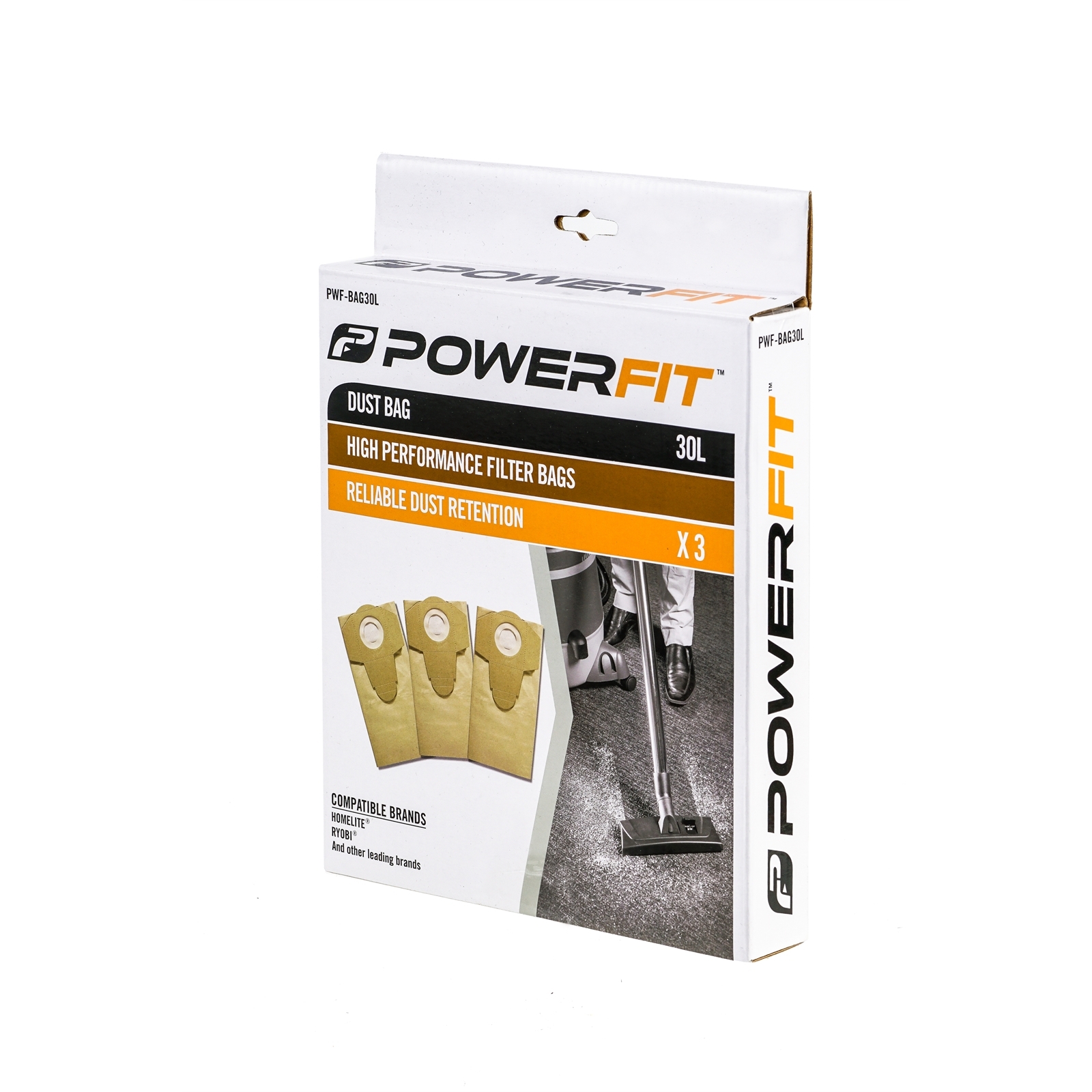 PowerFit 30L Dust Bag - 3 Pack