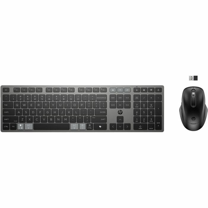 HP 725 Keyboard & Mouse - Wireless Bluetooth/RF Keyboard - Nightfall Black