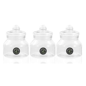 3x Lemon & Lime 1.7L Cookie Glass Jar Container - Clear