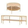 Artiss Tv Unit & Coffee Table Set Storage Shelf Pine