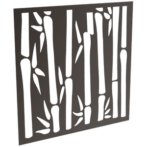 ProtectorAl 300 - 1200 x 300 - 1200mm Black Satin Bamboo Unframed Solid Aluminium Decorative Panel