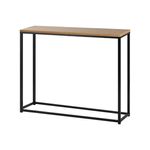 Oikiture Console Table Hallway Entry Side Tables Marble Effect Hall Display Black&Wooden