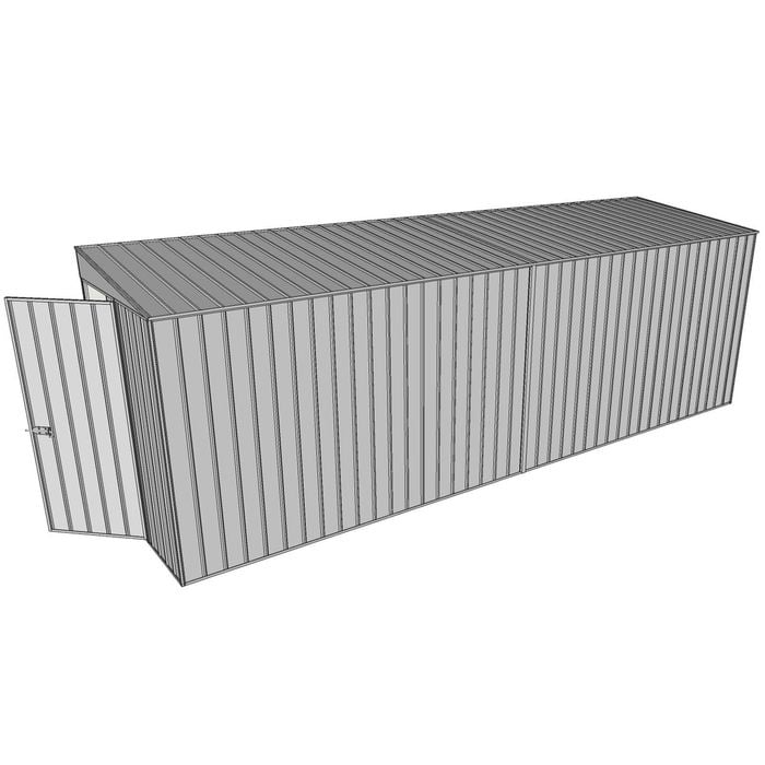 Build-a-Shed 1.5 x 6 x 2m Skillion Shed without Side Doors - Zinc