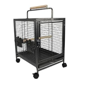 YES4PETS Small Bird Transport Budgie Cage Parrot Aviary Carrier With Wheel