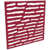 ProtectorAl 300-1200 x 300-1200mm Dark Red / Gloss White Slate Unframed Composite Deco Panel