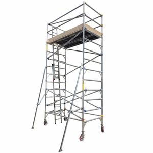 Instant Access 1.3 x 2.5 x 4.5m 225kg Aluminium Double Width Mobile Scaffold Tower