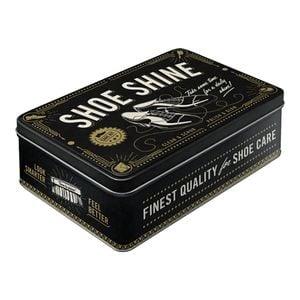 Nostalgic Art 23x16cm Flat Metal Storage Tin Shoe Shine