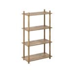 Flexi Storage Living Walnut 4 Tier Shelving Unit 
