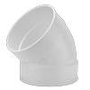 Holman 225mm 45° Female And Female PVC DWV Plain Bend