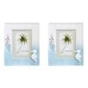 2PK LVD Wooden Glass Picture/Photo Coastal Frame 5x7 21x26x1.5cm Beachside