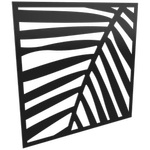 ProtectorAl 300-1200mm x 300-1200mm Satin Black/Gloss Black Palm Unframed Composite Deco Panel