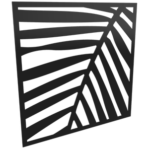 ProtectorAl 300-1200mm x 300-1200mm Satin Black/Gloss Black Palm Unframed Composite Deco Panel